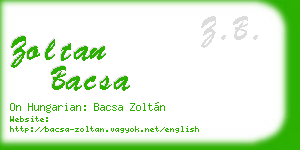zoltan bacsa business card
