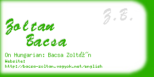 zoltan bacsa business card